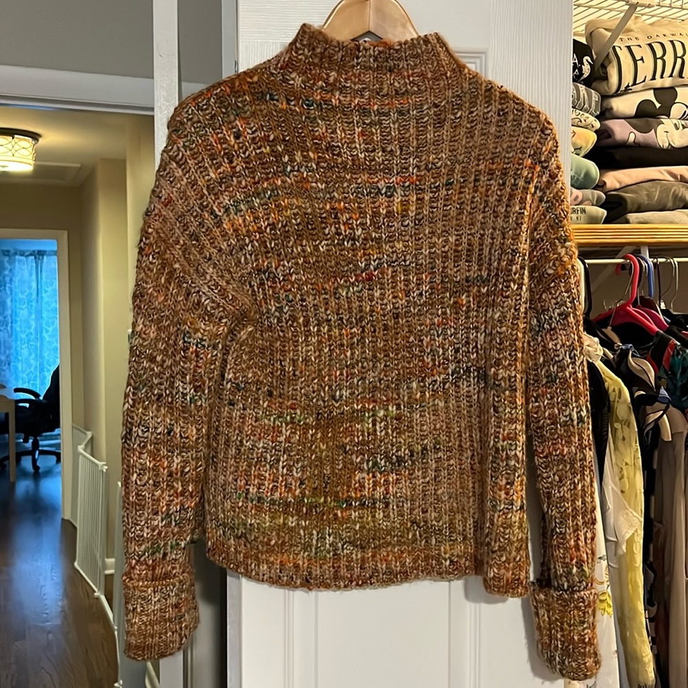 Madewell knit mock turtleneck with cuff sleeves - size small